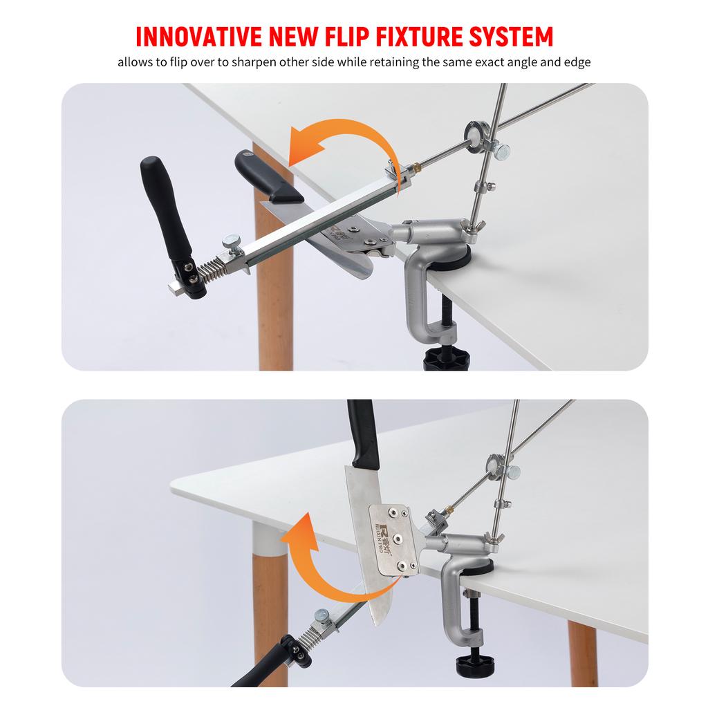 Набор точилок Точилка для ножей с фиксированным углом Набор для заточки ножей Точилка для ножей Точилка для кромок Абразивная система крепления с 4 точильными камнями