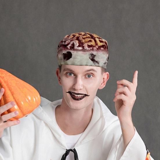 Шапка Мозг Зомби Жуткий Латексный Головной Убор Реалистичная Шляпа Мозг Хэллоуин Костюм Головной Убор для Косплея Тематических Вечеринок Ужасов