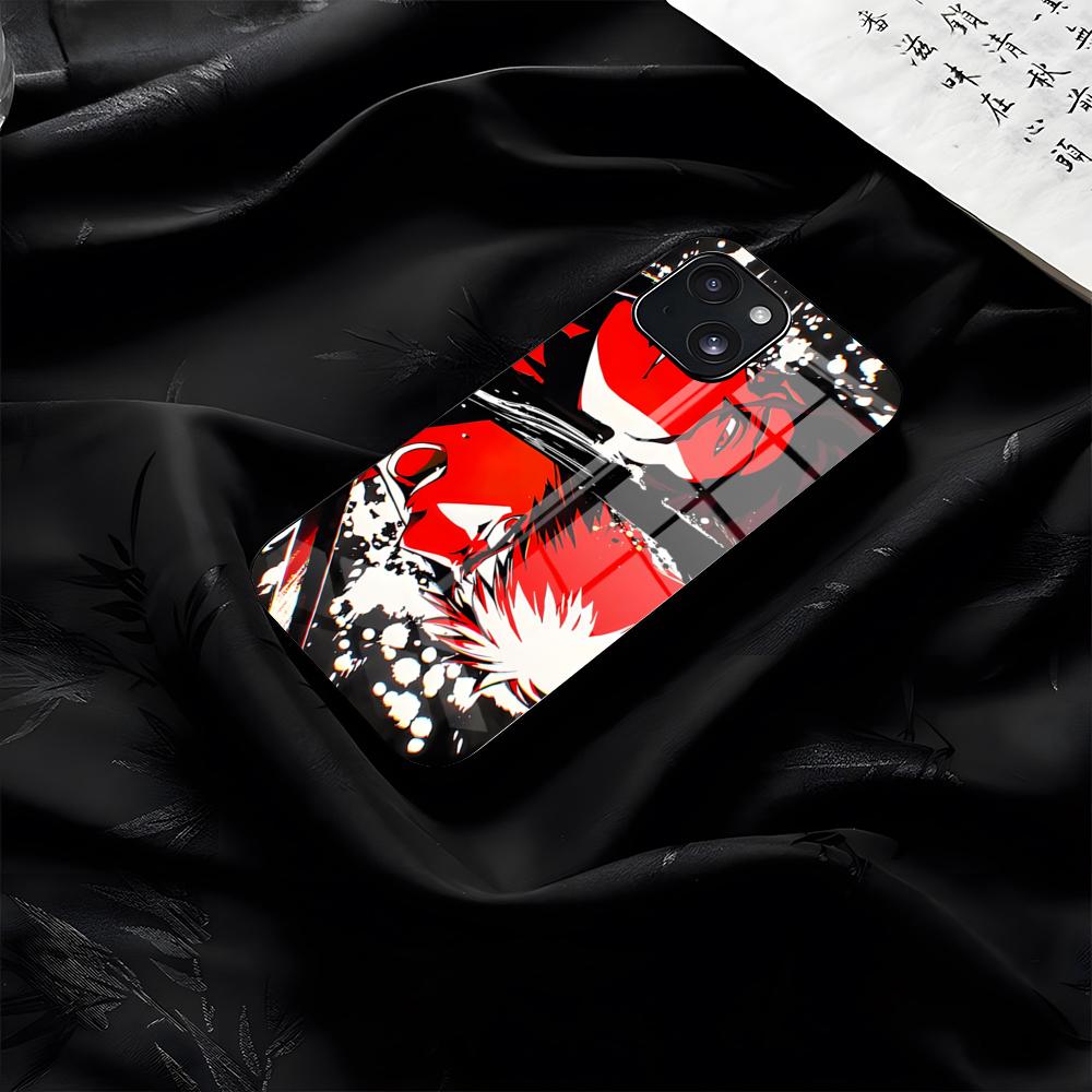 Чехол для телефона B-Bleach для iPhone 17 Pro Max 16 15 14 Pro Max 13 11 Plus Стеклянная крышка
