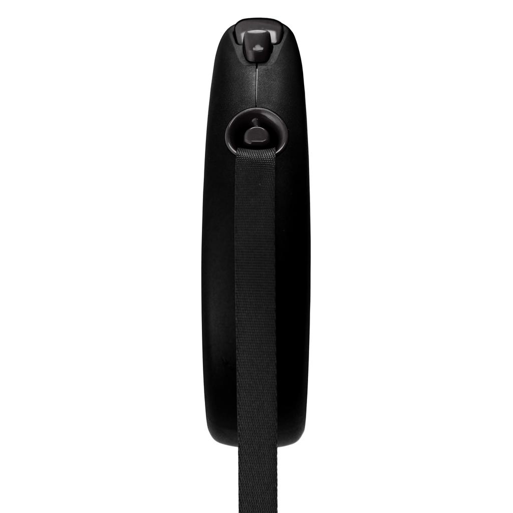 Flexi Черная Дизайнерская Лента Маленький 5м Черный Поводок для Собаки