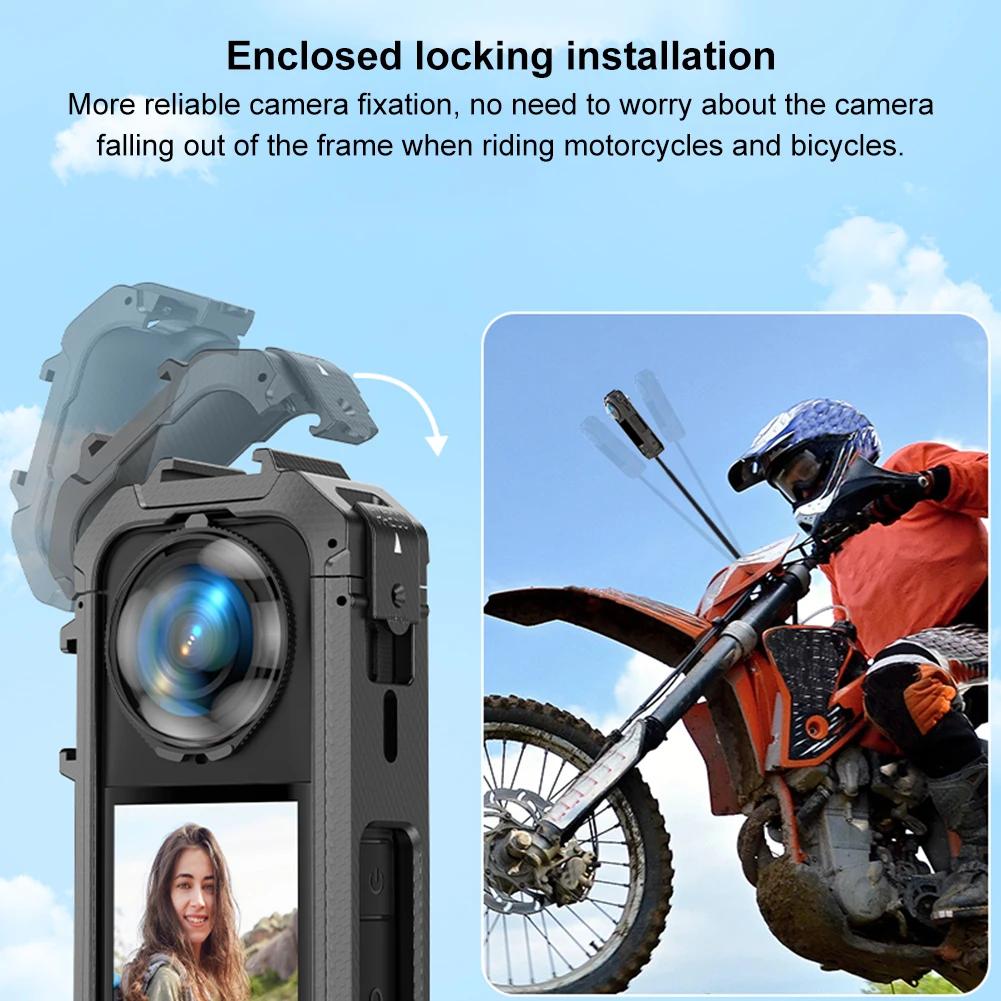 Защитная рамка из ПК для Insta360 X5 Ударопрочный защитный кейс-клетка "Кролик" с креплениями для аксессуаров камеры Insta 360 X5