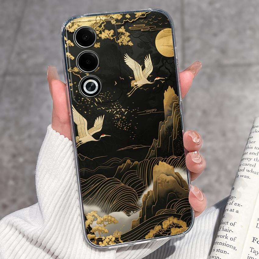 Роскошный противоударный чехол для телефона Oppo A3 A5 A1 Pro A3x AX5 AX5s A7 A8 Ace2 с милыми цветочными узорами, прозрачная защита из ТПУ, задняя крышка для корпуса Oppo