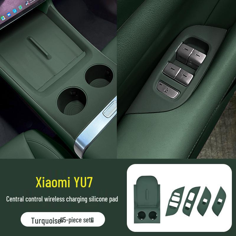 Silicone Mat for Xiaomi YU7: Central Control, Door Panel, Window Lift Handle Protection Pad, Interior Decoration.
