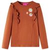 Kids' Long-sleeved T-shirt with Floral Print 2 Colors and 5 Sizes Available