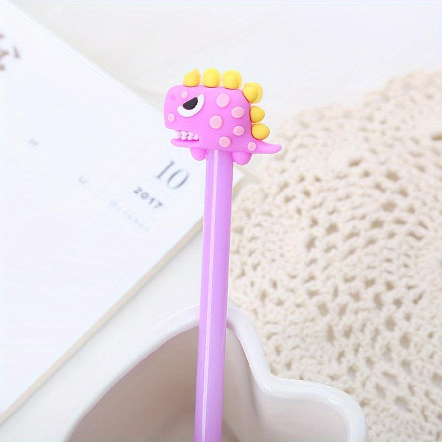 10pcs 0.5mm Cute Pen Creative Dinosaur Shape Gel Pen Cartoon Tyrannosaurus Water-based Signature Pen Learning Office Stationery