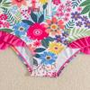 2025 New Long Sleeve Printed Bikini for Girls - European & American Style Swimwear, Ideal for Seaside Vacations