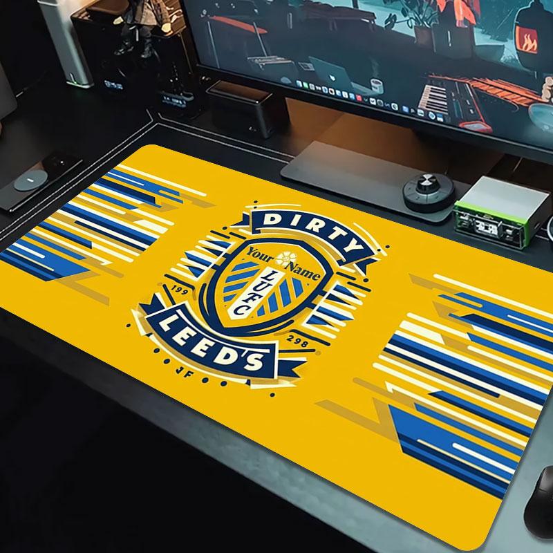 Leeds United Custom Name Large Size Mouse Pad Large Gaming Table Cushion Non-slip Laptop Tablet Big Mousepad XXL Mat Mini PC Playmat With Lock edge