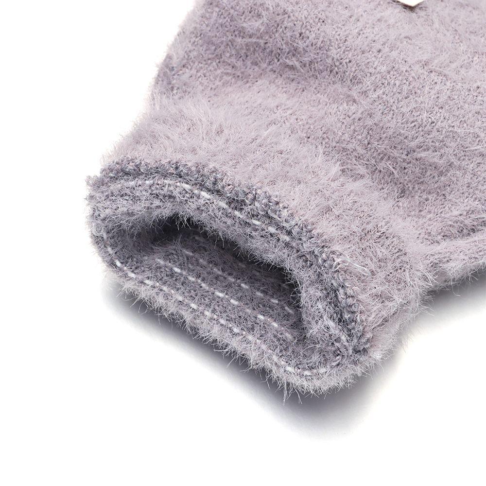Apparel Accessories Cold Proof Keep Warm Flip Cover Half-finger Winter Gloves Fawn