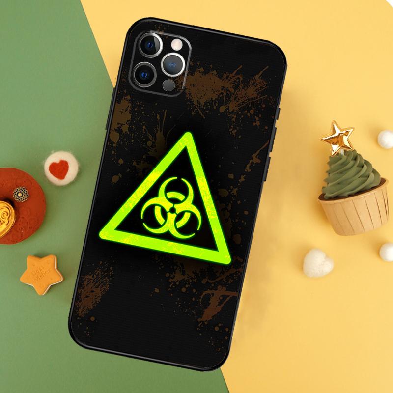 Чехол для телефона с логотипом символа биоопасности Для iPhone 17 17Air 16 15 14 13 11 12 Pro Max 12 13 Mini 16E Ударопрочный чехол