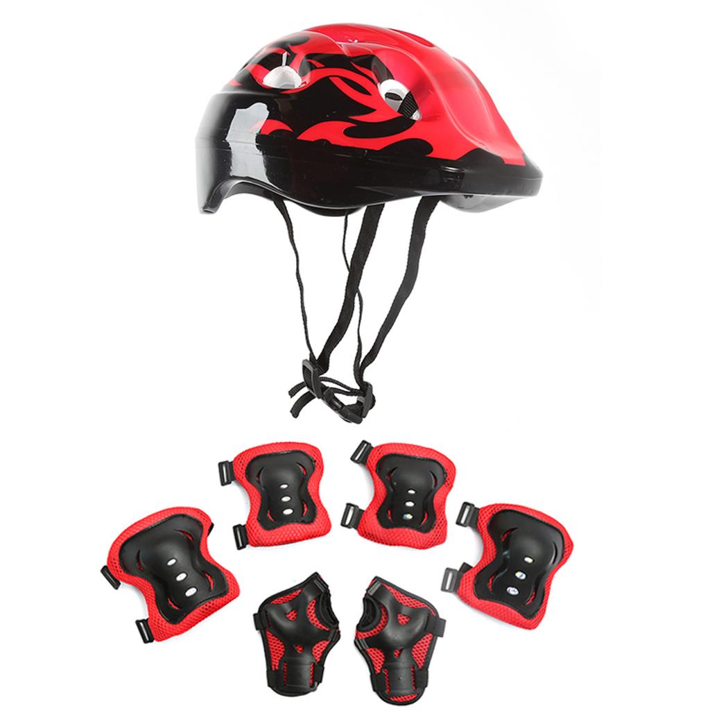 7Pcs/Set Children's Skating Protective Gear Children Kids Safety Helmet Knee