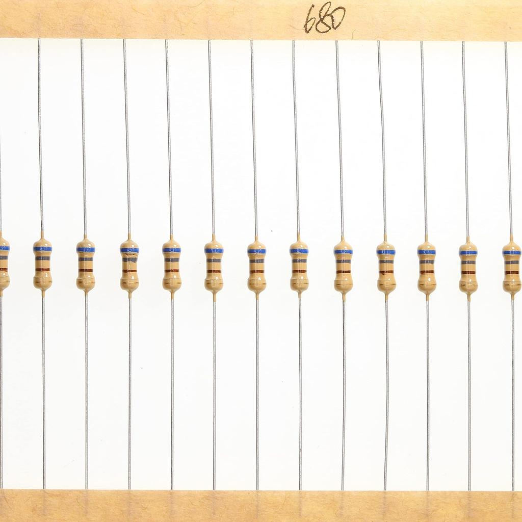 200 Pieces 0.25 Watts 1/4W 680R 680 Ohm 5% Carbon Film Resistor