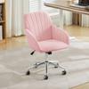 Height-adjustable office swivel chair for home and bedroom, ergonomic swivel chair with backrest, suitable for long sitting.