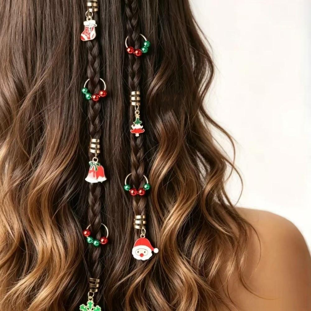 6/10/26/46pcs Headwear Party Mixed Hair Rings Set Hair Braiding Halloween Braid Hair Clips Women