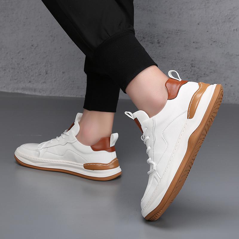 Fashion Lace-Up Male New Arrival Outdoor Skate Shoes Fashion Personality Men's Sneakers Genuine Leather Men's All-match Casual Shoes