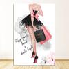 Canvas Art Print Sexy Lips Paintings High Heels Posters Pink Flower Wall Pictures Home Decor Fashion Poster Women Perfume Makeup