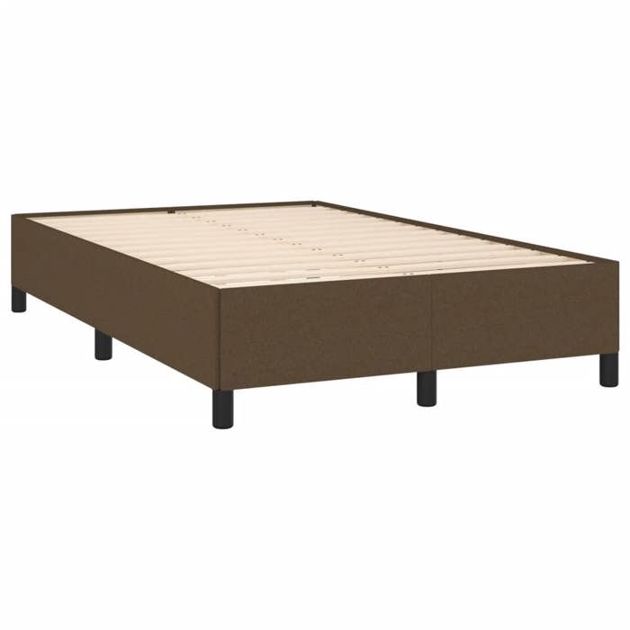 Maison Exclusive - Sommier à lattes de lit et matelas marron foncé 120x190cm tissu