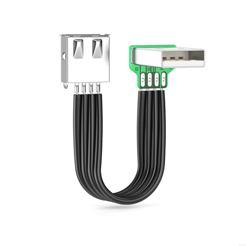 Супертонкий гибкий USB 2.0 A Папа на Маму Угловой 90 градусов Удлинительный кабель для зарядки и передачи данных USB папа на маму вправо/влево/вниз/вверх