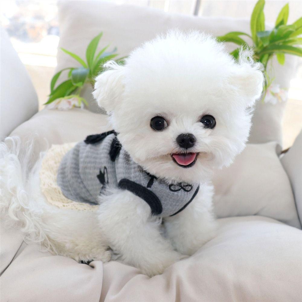 Breathable Waffle Pet Vest Lace-edged Dog Undershirt Pet Short Sleeve Summer Wear