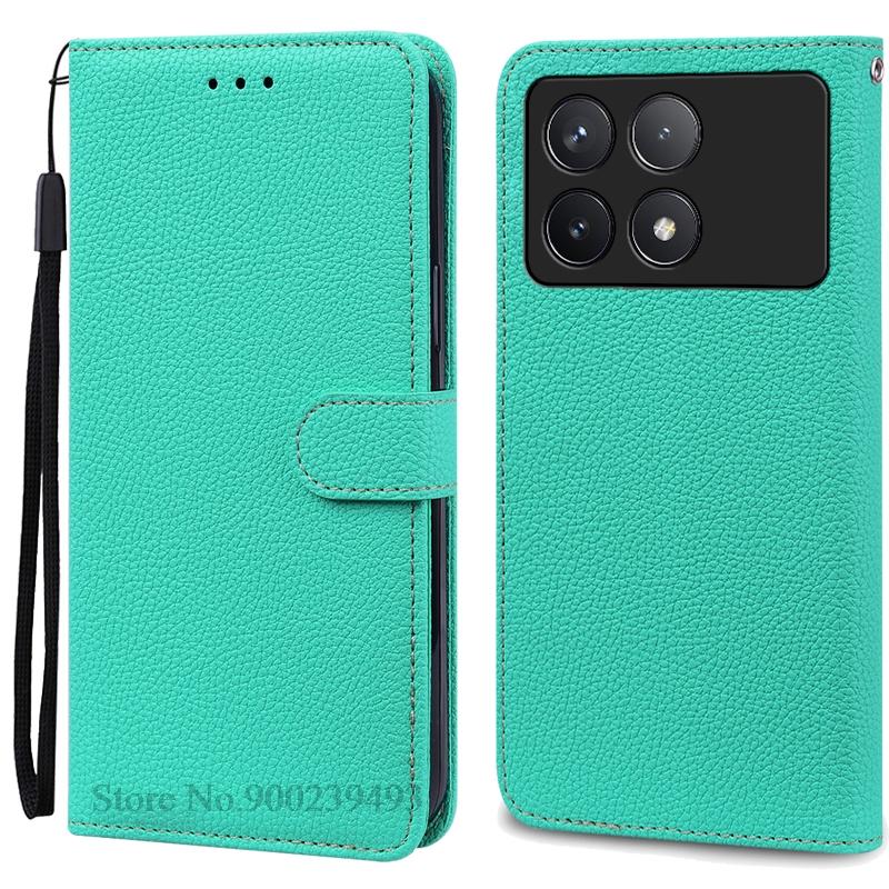 Чехол F6 Pro для POCO F6 Pro, силиконовый кожаный чехол-кошелек, флип-чехол для Xiaomi Poco F6 Pro 5G, чехол-книжка, Fundas