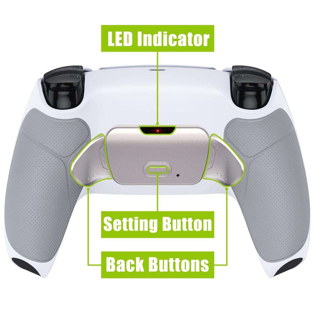 Controller Not eXtremeRate RISE V3 Metal Back Paddle Remap Kit for PS5 Controllers and Includes Upgrade Board with White Redesigned Back Case and