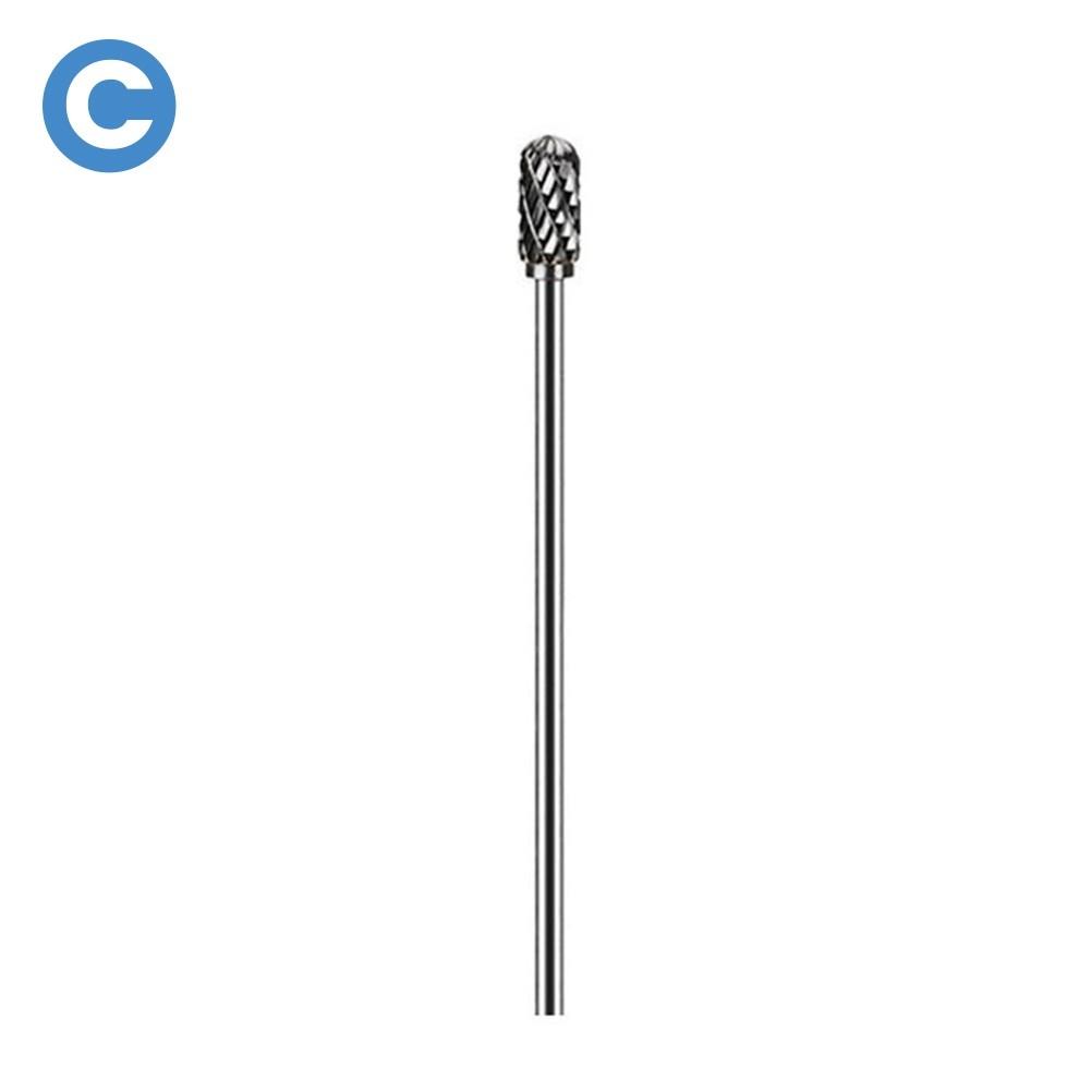 100мм Шлифовальная головка Роторная борфреза 3мм хвостовик Резьба Двойная насечка Длинная