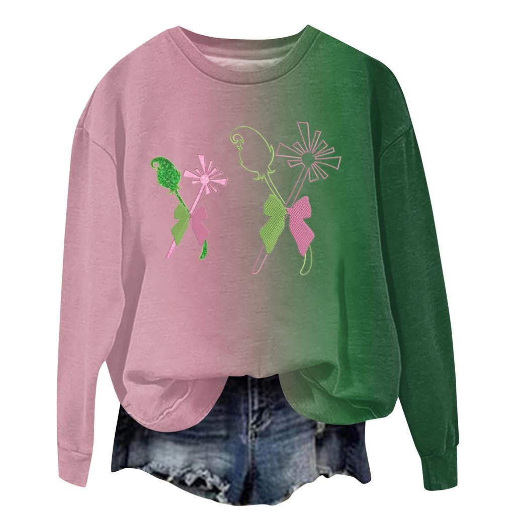 Женская модная повседневная футболка с рукавами реглан и принтом ведьмы с круглым вырезом