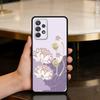 Emerald White Lotus  Phone Case For Samsung Galaxy A73,A72,A71,A70,A53,A52,A51,Soft Silicone Black Cover