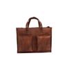 Goat Leather Briefcase Messenger Bag Laptop Satchel Office Shoulder Bags