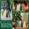 24/45 Pcs Mini Christmas Tree Artificial Mini Pine Trees with Wooden Base Reusable
