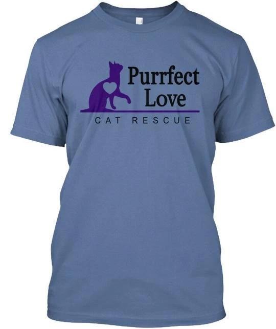 Purrfect Love Cat Rescue T shirt Made in the USA Size S to 5XL