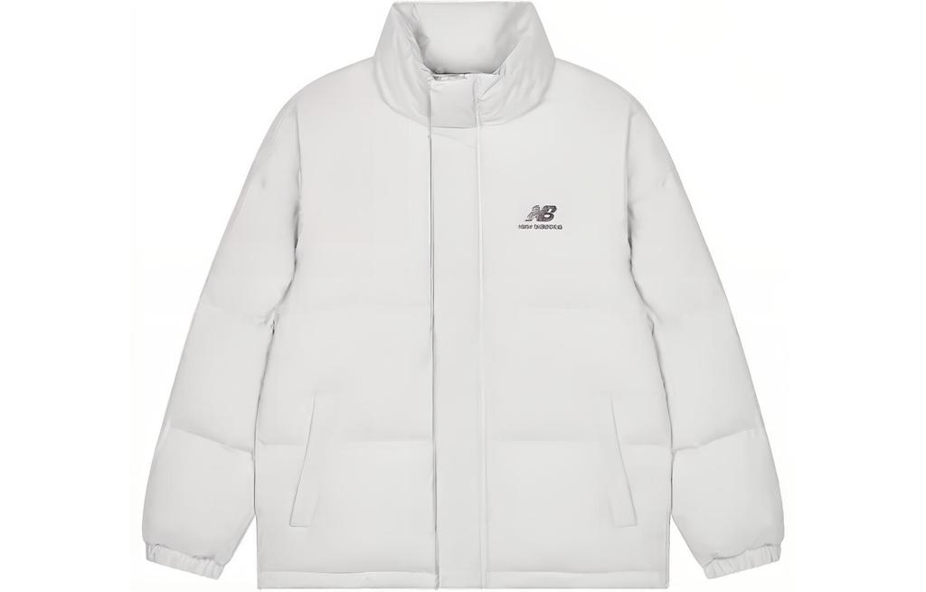 New Balance Мужские пуховики Белый Стойка умеренная Другое AMJ23345-GYM