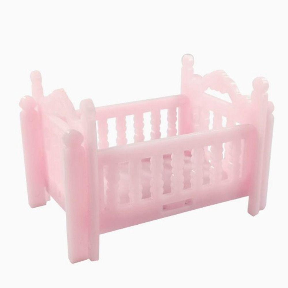 Украсить аксессуар Детская кроватка Детская кроватка 1:12 Игрушки Мебель для кукольного домика Детская кроватка Постельный набор