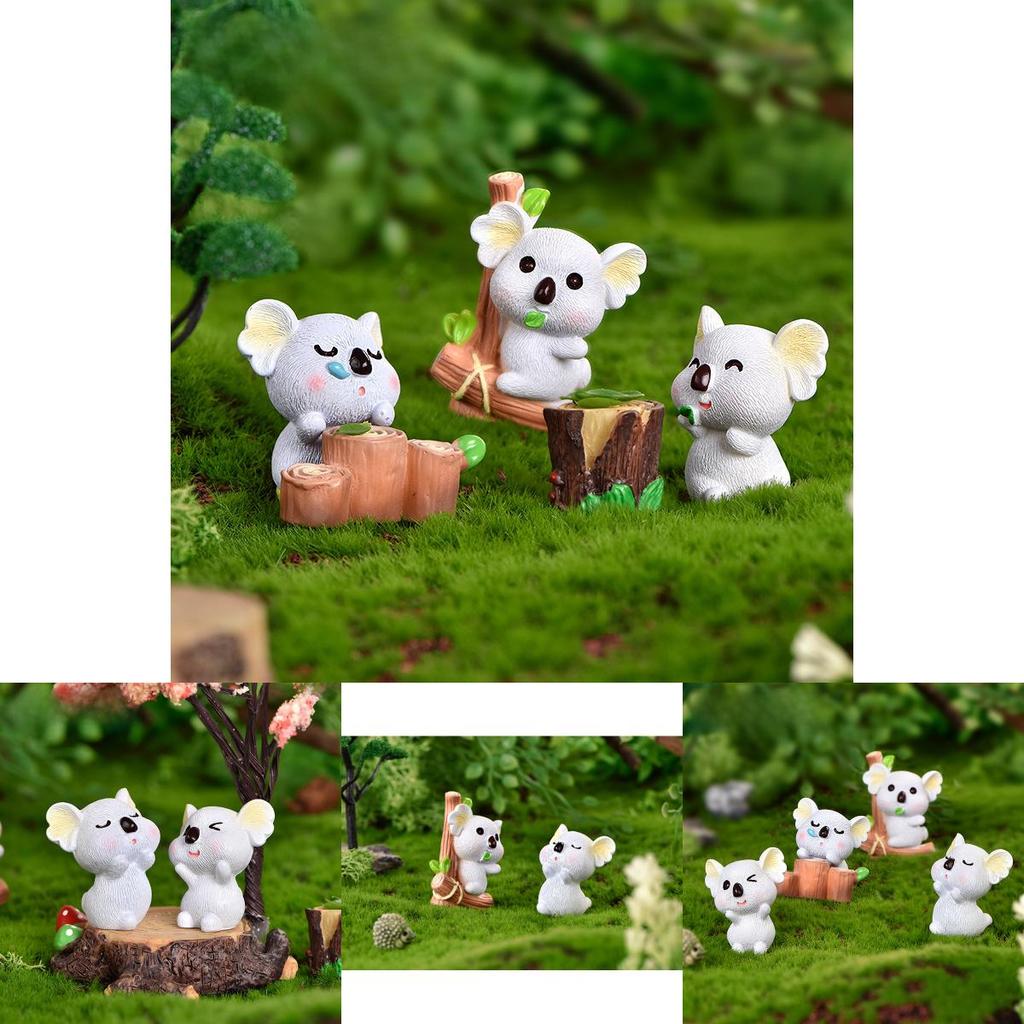 Cute Resin Koala Decoration Adorable Micro Landscape Garden Diy Crystal Ball Accessory