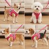 Soft Webbing Dog Harness Leash Set Pink Tone Puppy Outdoor Harness  Daily Walking