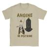 Angine De Poitrine T Shirt Summer Pure Cotton T Shirts For Unisex Loose Tee Shirt Short Sleeve Funny Tops