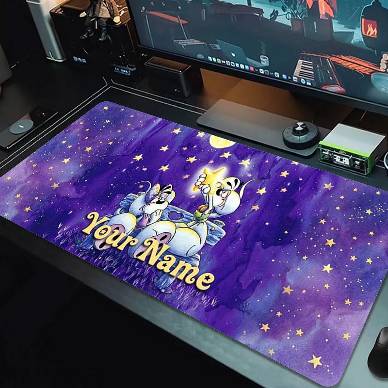 Diddl Custom Name Large Size Mouse Pad Large Gaming Table Cushion Non-slip Laptop Tablet Big Mousepad XXL Mat Mini PC Playmat With Lock edge