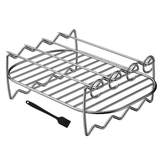 Air Fryer Rack Stainless Steel Dehydrator Grill Enhanced Airflow Design Air Fryer