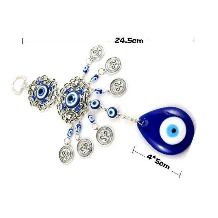 Турецкий кулон с голубыми глазами, украшение для голубых глаз, настенный амулет, приносит удачу, подвесное украшение, украшение для дома, поделки
