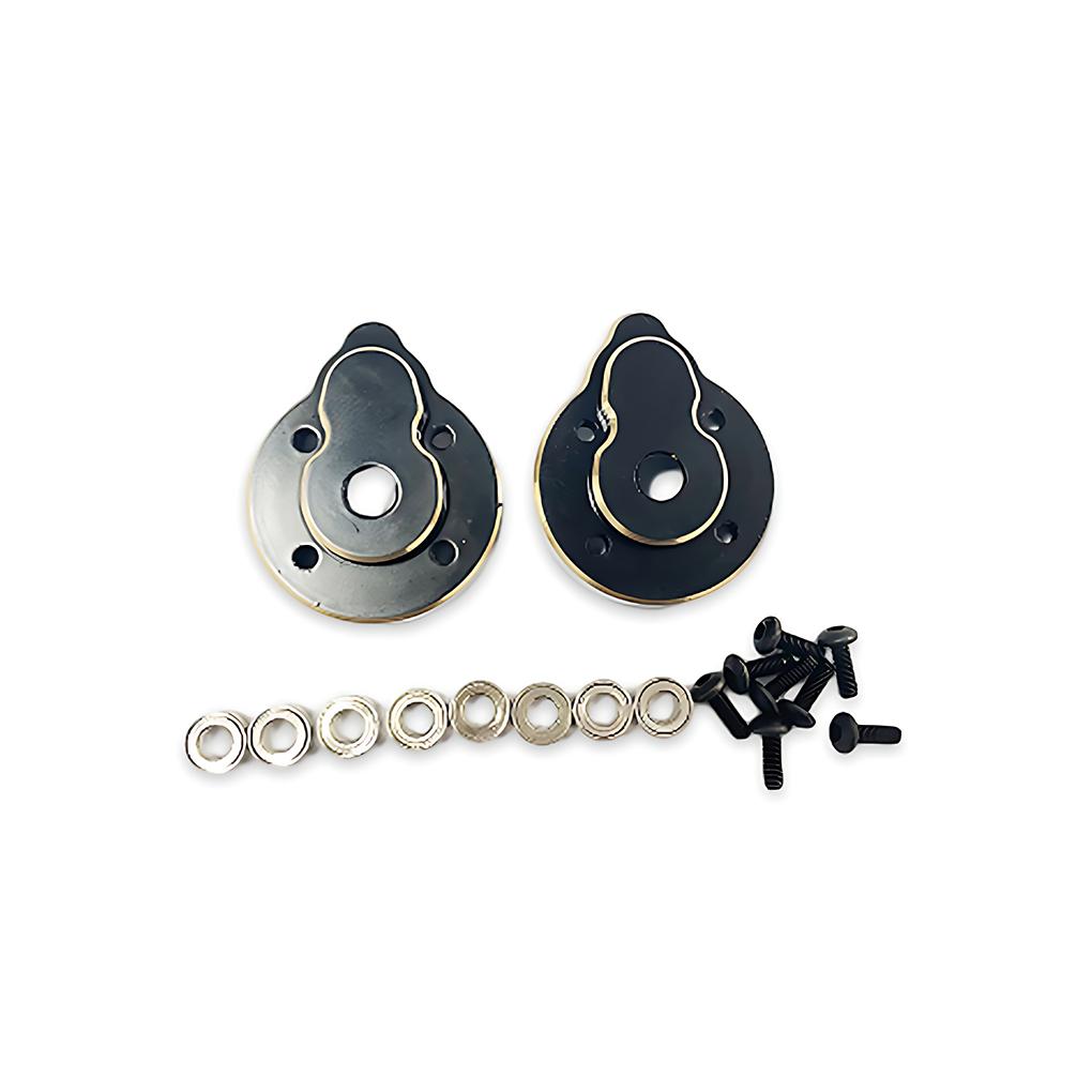 2pieces Brass Counterweight CR18P Rear Hub Carrier For Hobby Plus 1/18 Rock Van Boost Stability
