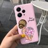 For Redmi 12 4G Phone Case Back Cover For Xiaomi Redmi12 Soft Silicone Ultra Slim Bumper Shell With Flower Cute Girl Print Coque