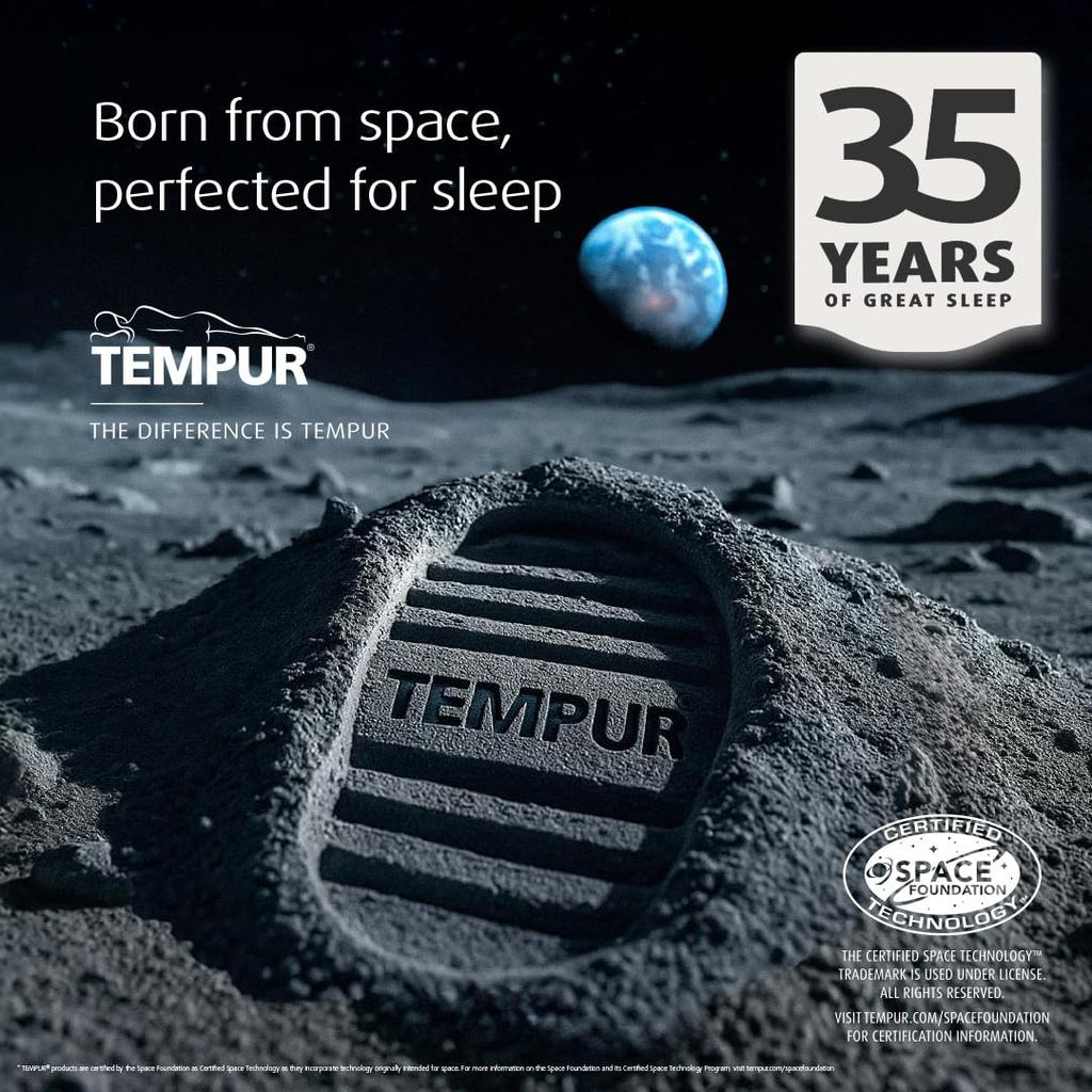 Дорожная подушка Tempur с определенной высотой (Портативная подушка) Чехол, Серый, 3-летняя гарантия производителя, 10-7 см