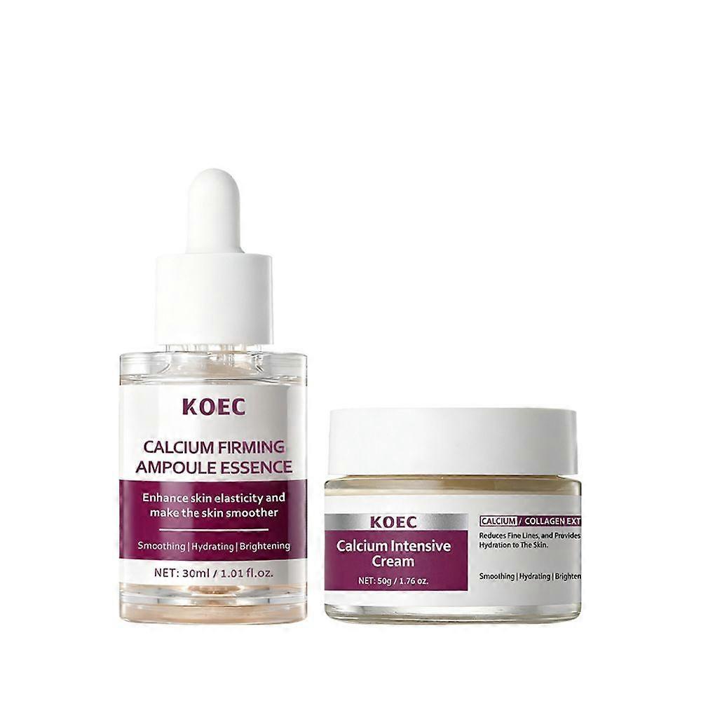 Calcium Intense Cream + Calcium Intense Ampoule Serum, Firming Moisturizer,Calcium Volume Multi Balm, Intense Hydration for Deep Wrinkles, Anti-Aging