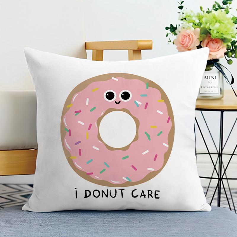 Декоративная наволочка с розовым девчачьим принтом для спальни, гостиной, квадратная подушка, наволочка