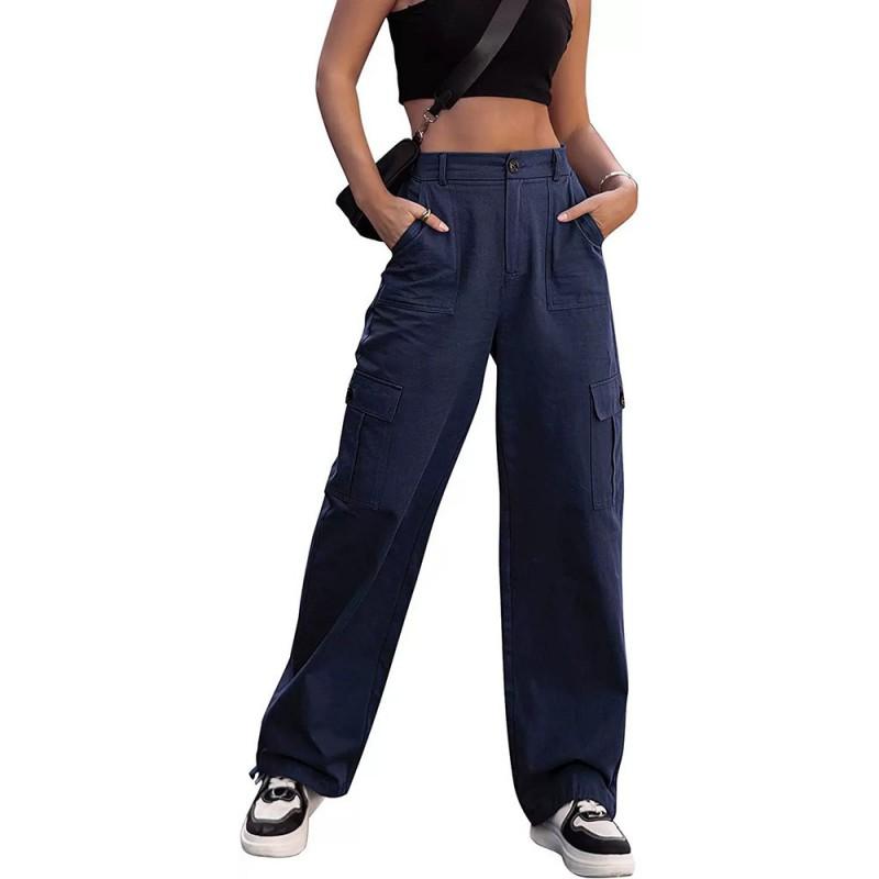 Womens Cargo Pants 2026 Loose Fit Straight Leg Casual Trousers