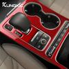 Real Soft Carbon Fiber Sticker For Kia Stinger CK 2019 2020 2021 2022 2023 LHD Car Central Gear Shift Panel Trim Accessories