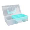 Fishing Bait Box Plastic Lure Case Double Sided Clear with Buckle Comfortable Handle Fishing Tackle for Outdoor Jigs