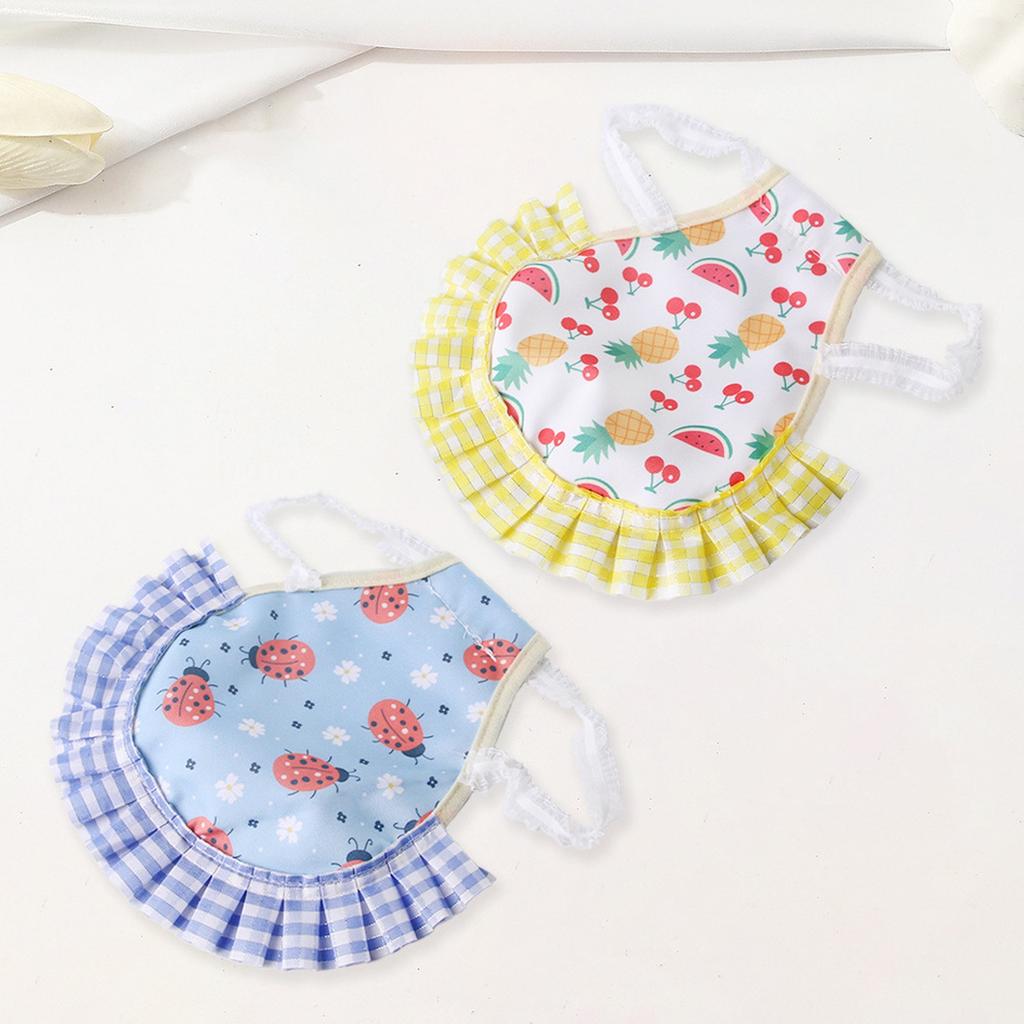 Fruit & Design Vest for Pet Chickens Elastic Lace Chest Back for Chickens Ducks