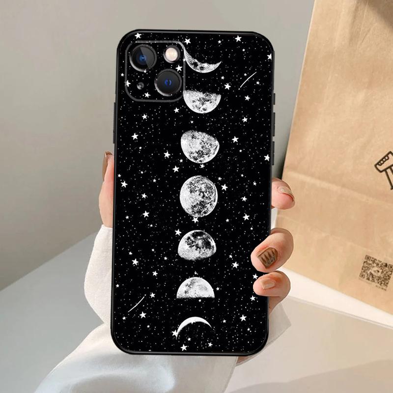 Чехол для телефона Луна Звезды Космос Для iPhone 17 Air 16 15 14 13 12 11 Pro Max 12 13 mini 15 16 Plus 16e Чехол