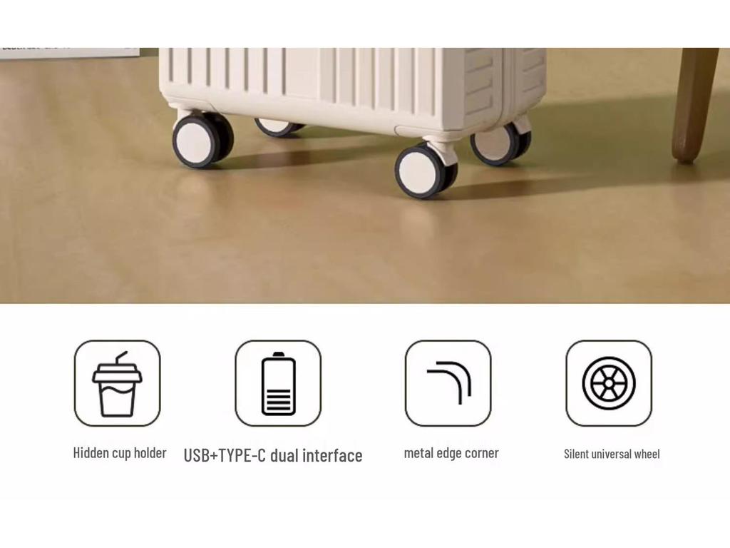 Многофункциональный 18-дюймовый чемодан для ручной клади для девочки с замком TSA и 20-дюймовым отделением для хранения