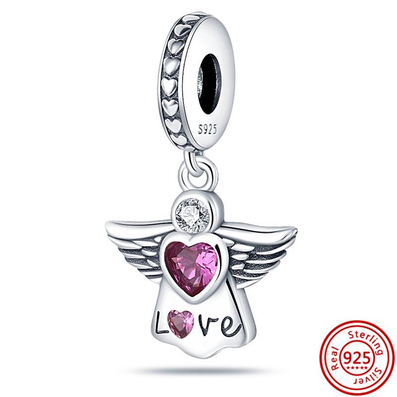 Sterling r Dreamcatcher Feathers Wing Heart Camera Angel Sweet Beads Fit Original  Charms Bracelet Women Jewelry